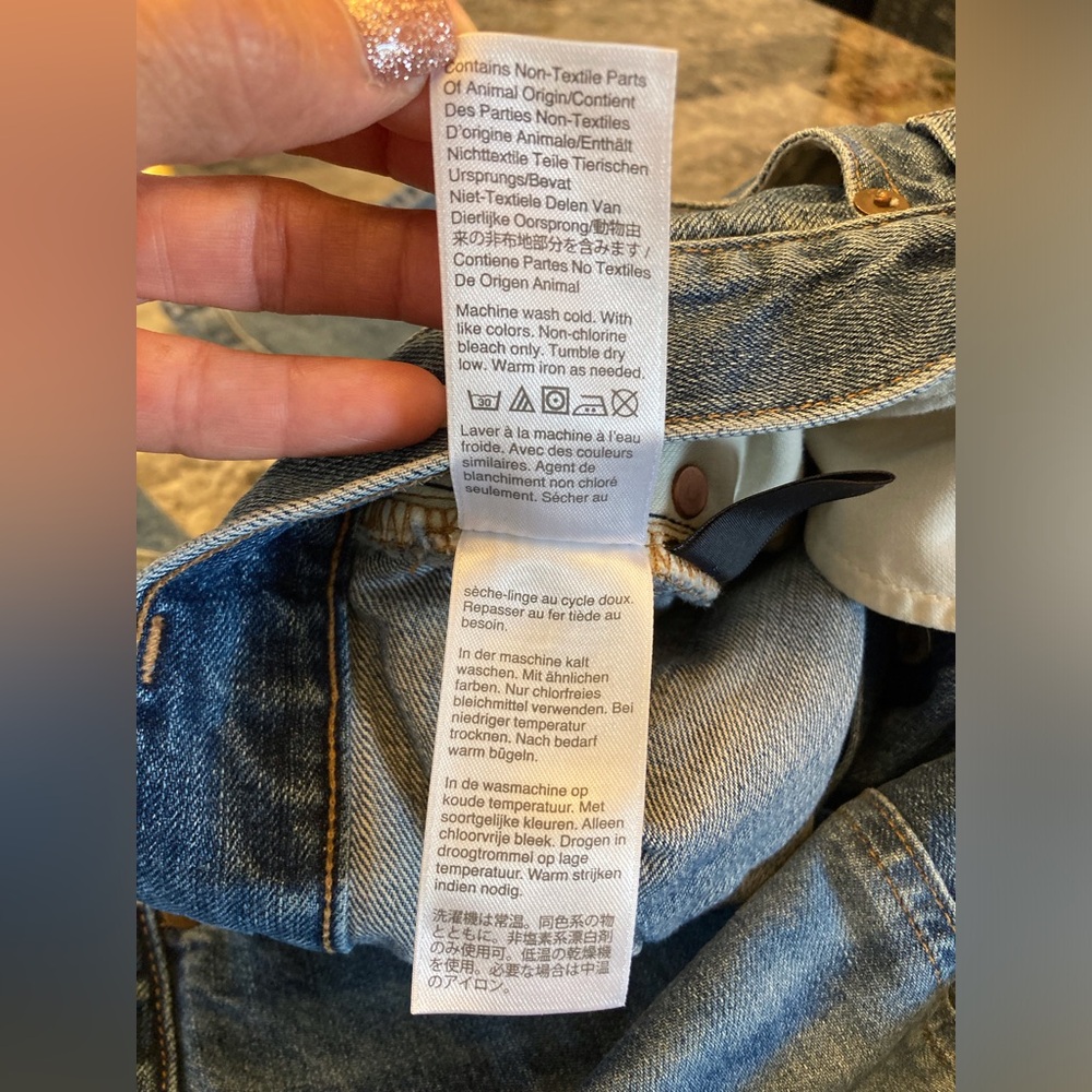 Madewell Rivet & Thread Patch Boy Jeans High-Rise Hippie 70s Womans Size 27 - Picture 10 of 16